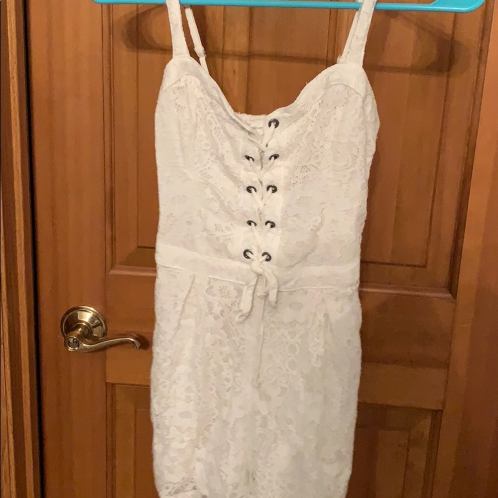 White Lace Hollister Romper